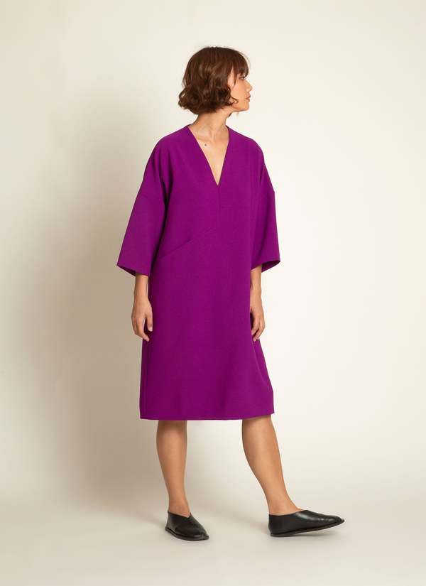 fitted lace wedding dress Purple Sequined Wrap Over 3/4 Sleeve Gown main image 0