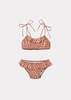 Caramel Egeria Girl's Cotton Bikini - Mauve Geo Print - Thumbnail 1