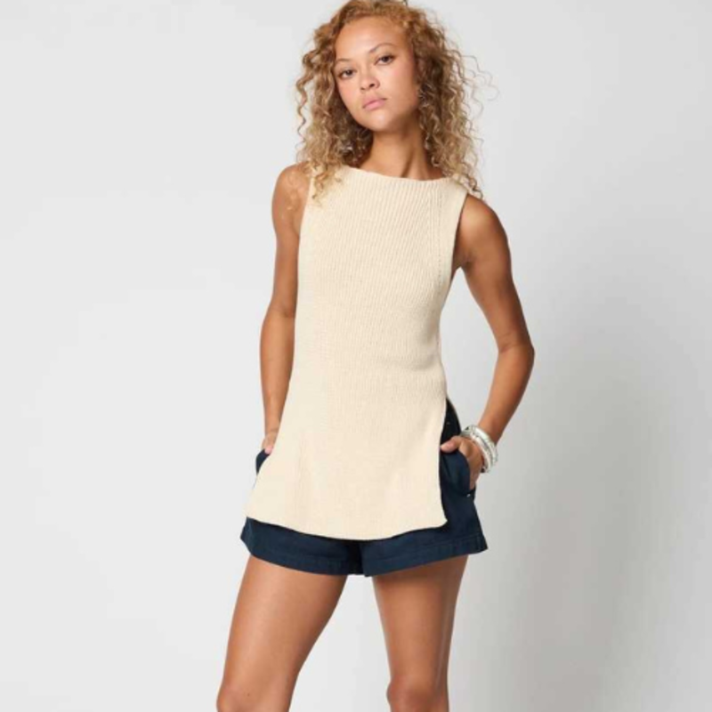 Atelier Delphine Boat Neck Top - Butter Atelier Delphine Boat Neck Top - Butter