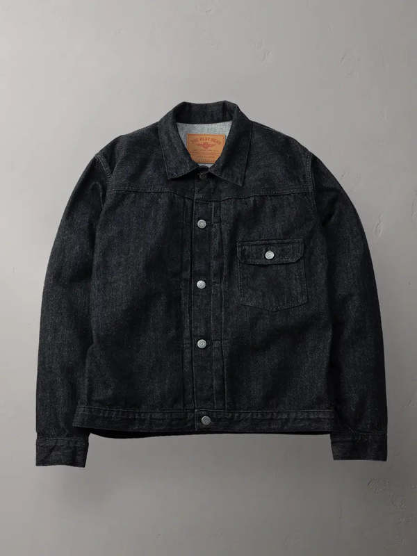 The Flat Head 12.5oz Denim 40's Jacket - Black | Garmentory