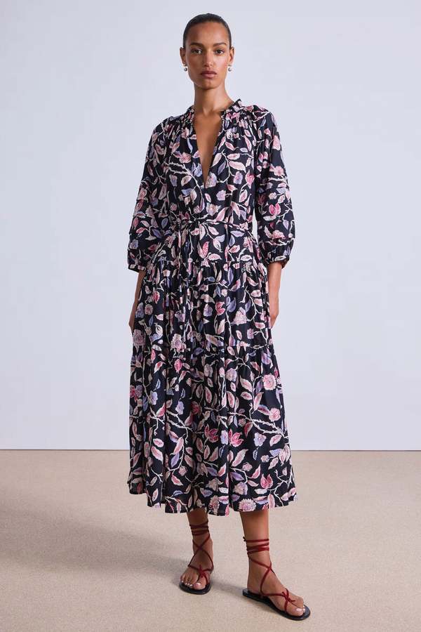 Apiece Apart Trinidad Maxi Dress - Garden Floral Midnight | Garmentory