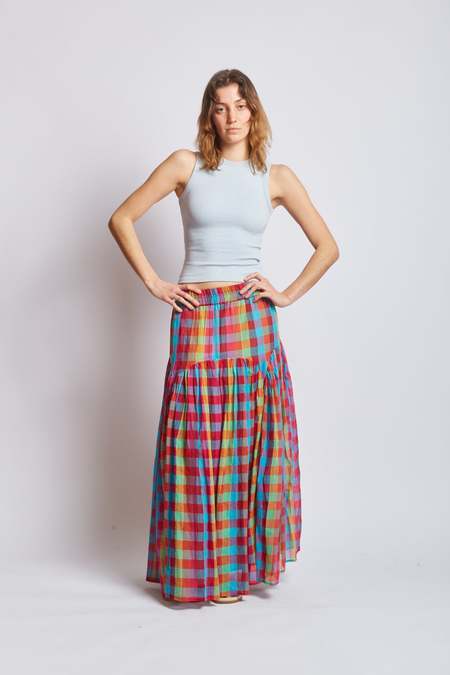 RUJUTA SHETH Leila Skirt - Jupiter Chex | Garmentory
