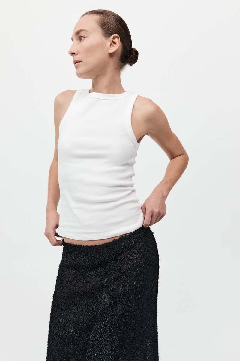 St. Agni Organic Cotton Bateau Tank - White