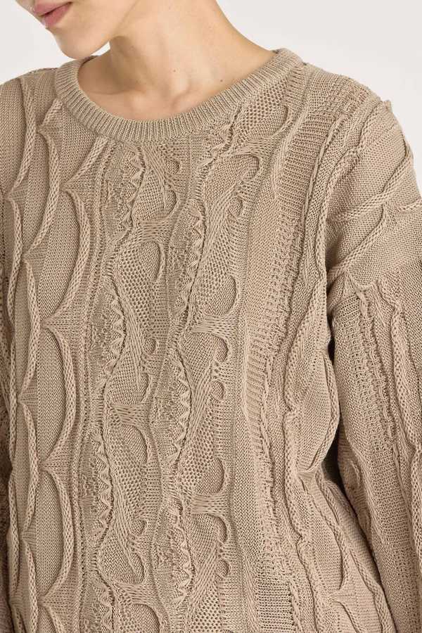 Black Crane Cable Summer Knit - Taupe Black Crane Cable Summer Knit - Taupe