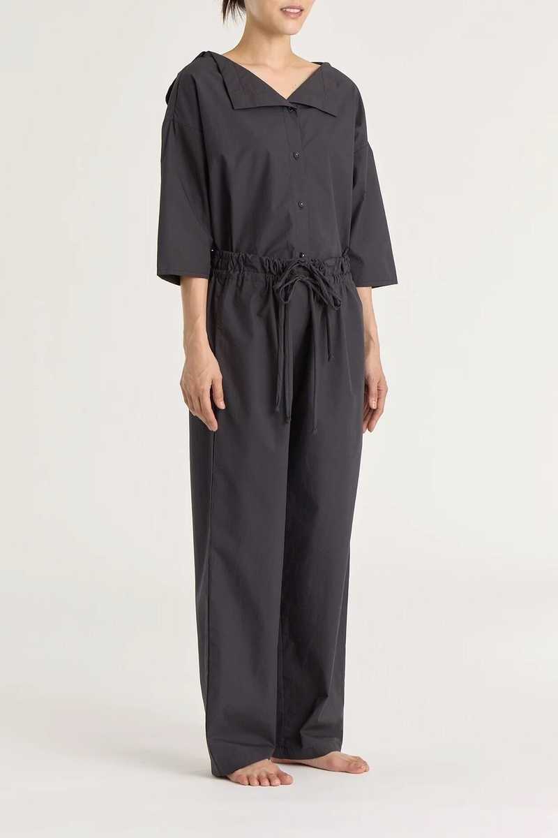 Black Crane Double String Pants - Black Black Crane Double String Pants - Black