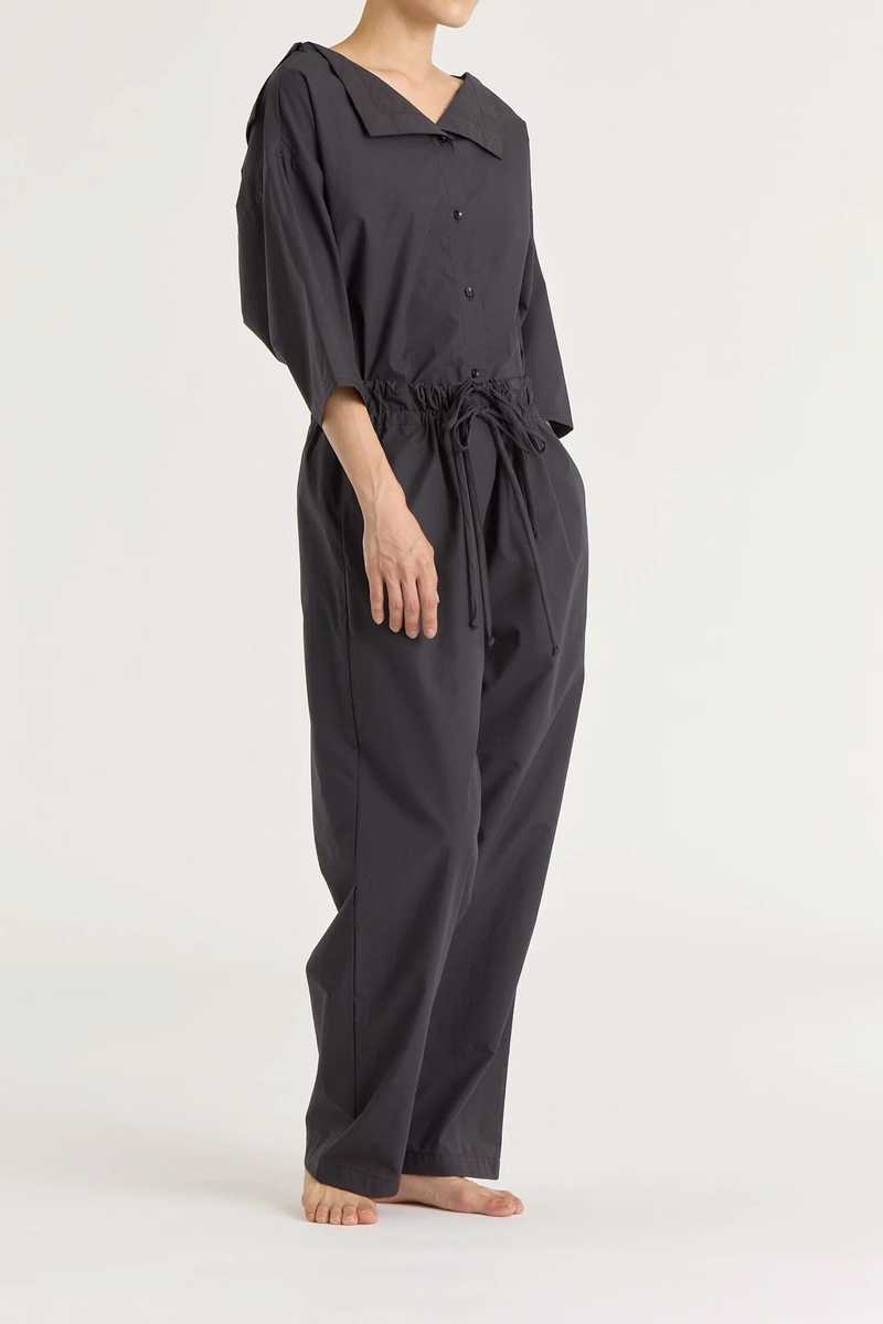 Black Crane Double String Pants - Black Black Crane Double String Pants - Black
