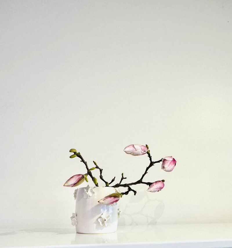 Vase Cream Flower Vase - Short Vase Cream Flower Vase - Short