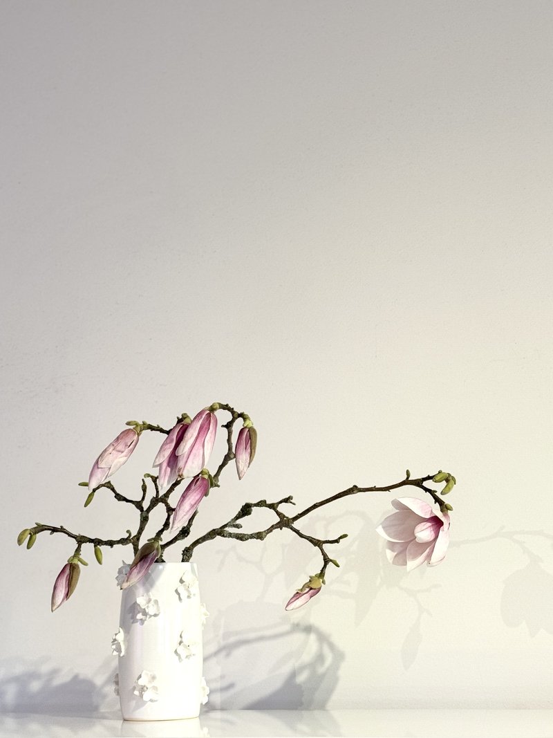 Vase Cream Flower Vase - Tall