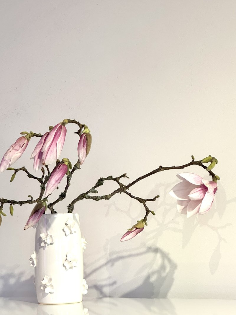 Vase Cream Flower Vase - Tall