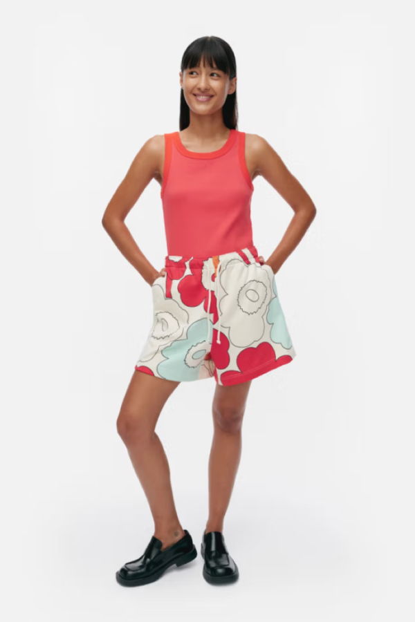 Marimekko Miksaus Vihkiruusu Kioski Shorts - Off White
