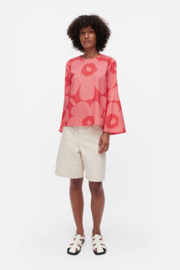 Marimekko Pelargoni Unikko Blouse - Pink