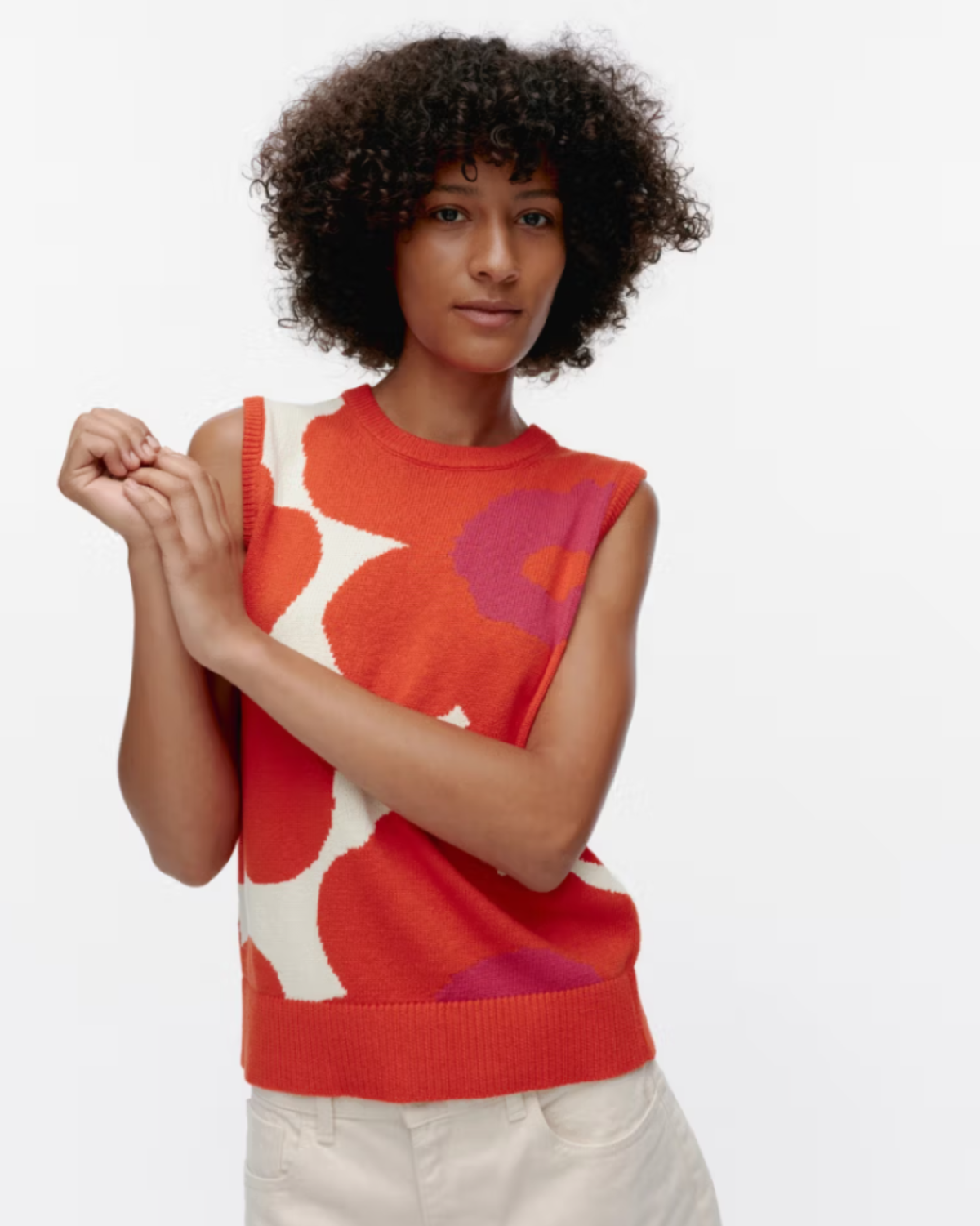 Marimekko Pioneeri Unikko Knitted Cotton Vest | Garmentory Marimekko Pioneeri Unikko Knitted Cotton Vest | Garmentory