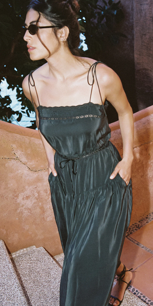 elegant dress with slit Feather Straps V-Neck Black Long Party Dress with Slit – FancyVestido