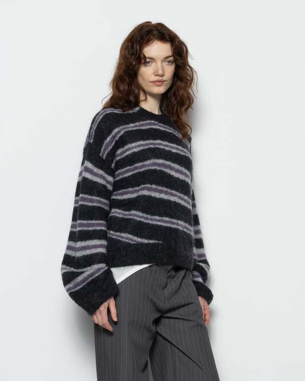 Acne Studios Mohair Blend Jumper - Dark Grey/Milange | Garmentory