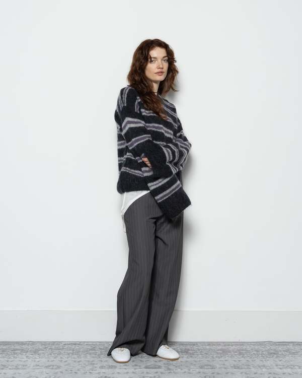 Acne Studios Mohair Blend Jumper - Dark Grey/Milange | Garmentory