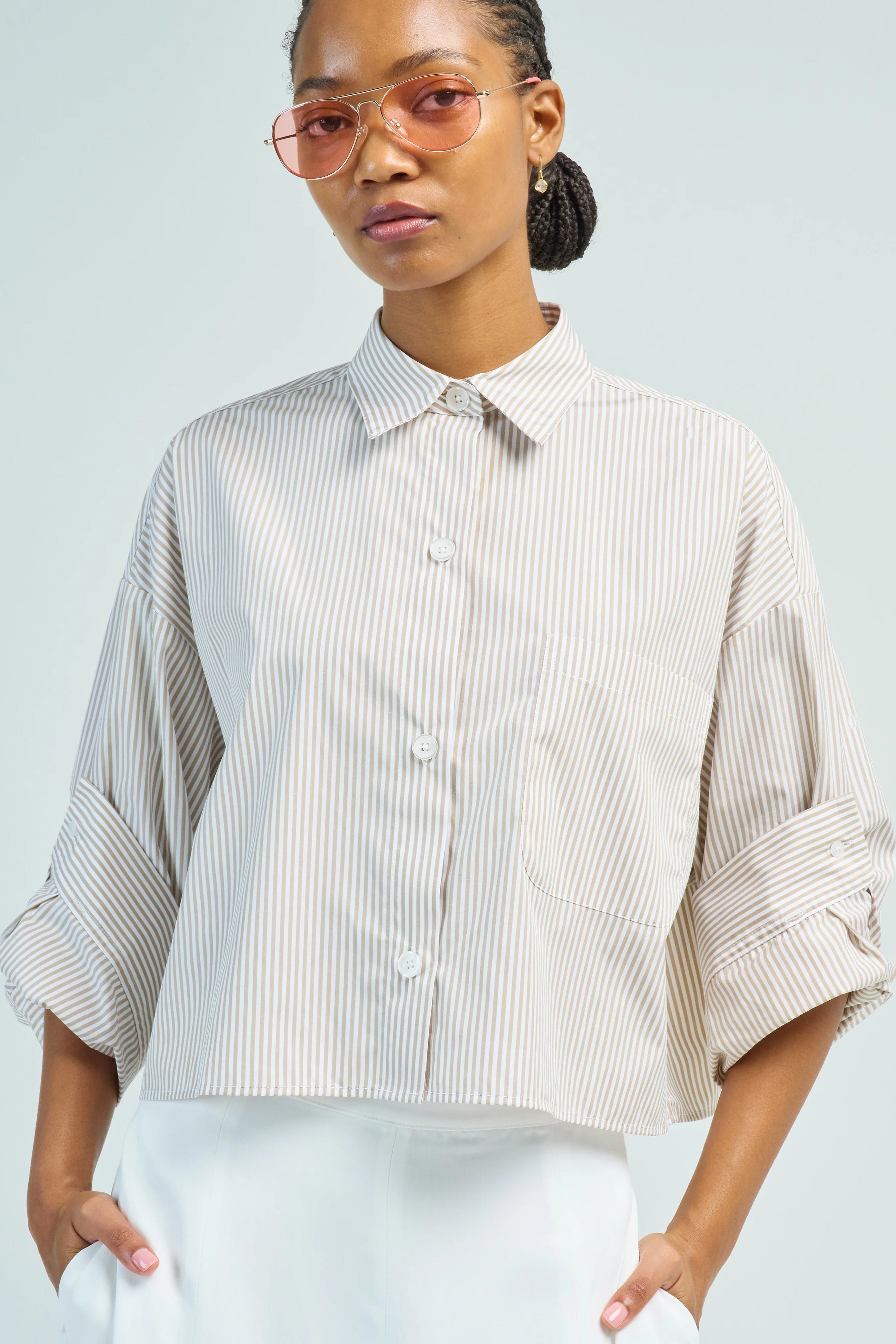 トップス echeveria paper cotton shirts 2 TWP Next Ex Shirt - Maple White | Garmentory