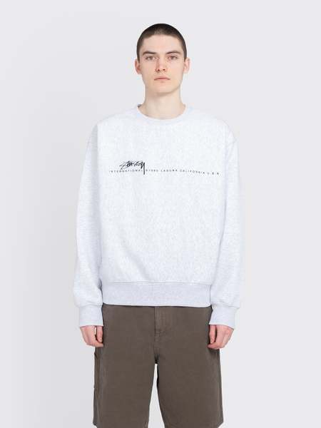 Stussy Smooth 80 Crew - Ash Heather | Garmentory