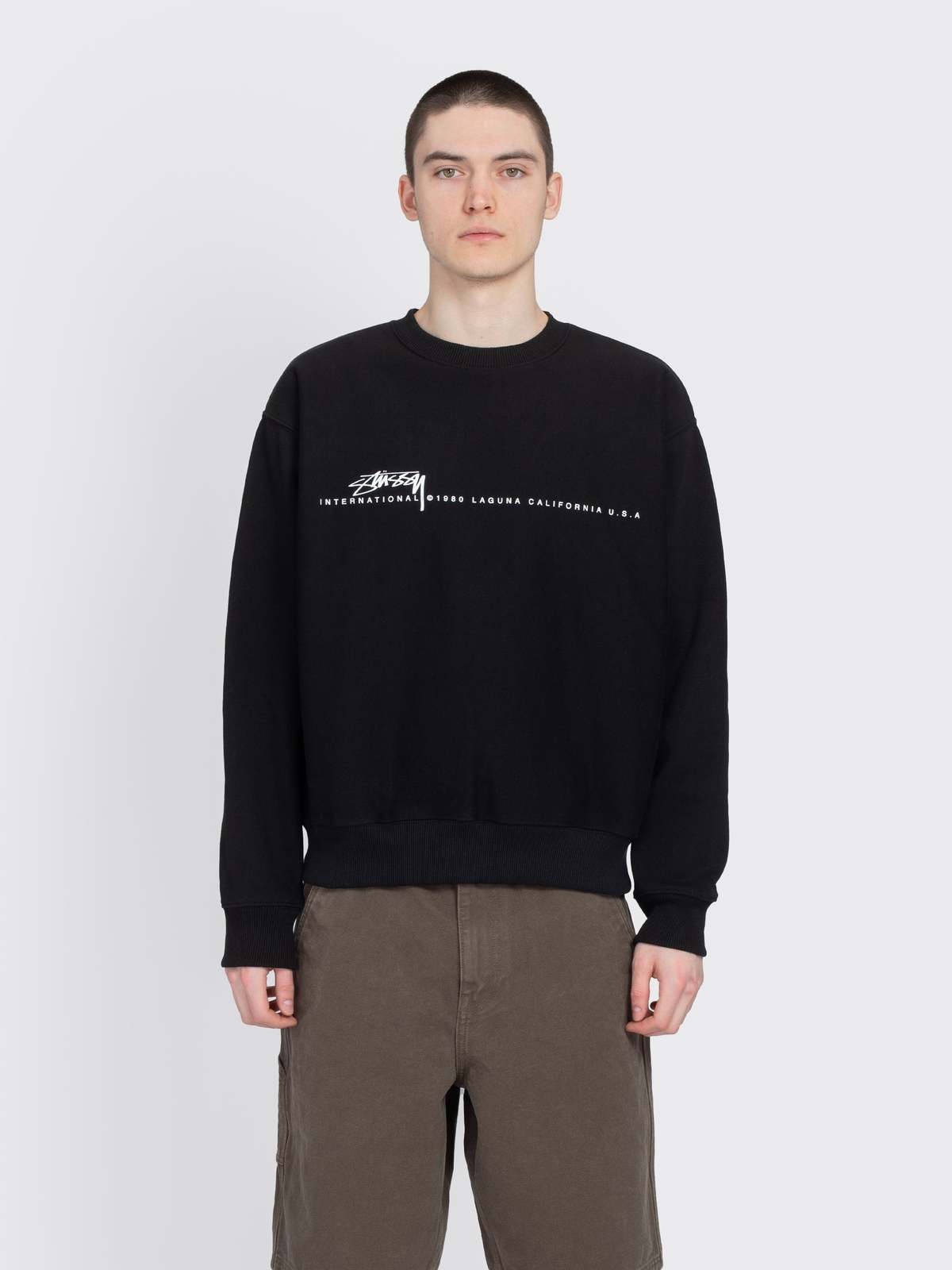 Stussy Smooth 80 Crew - Black | Garmentory