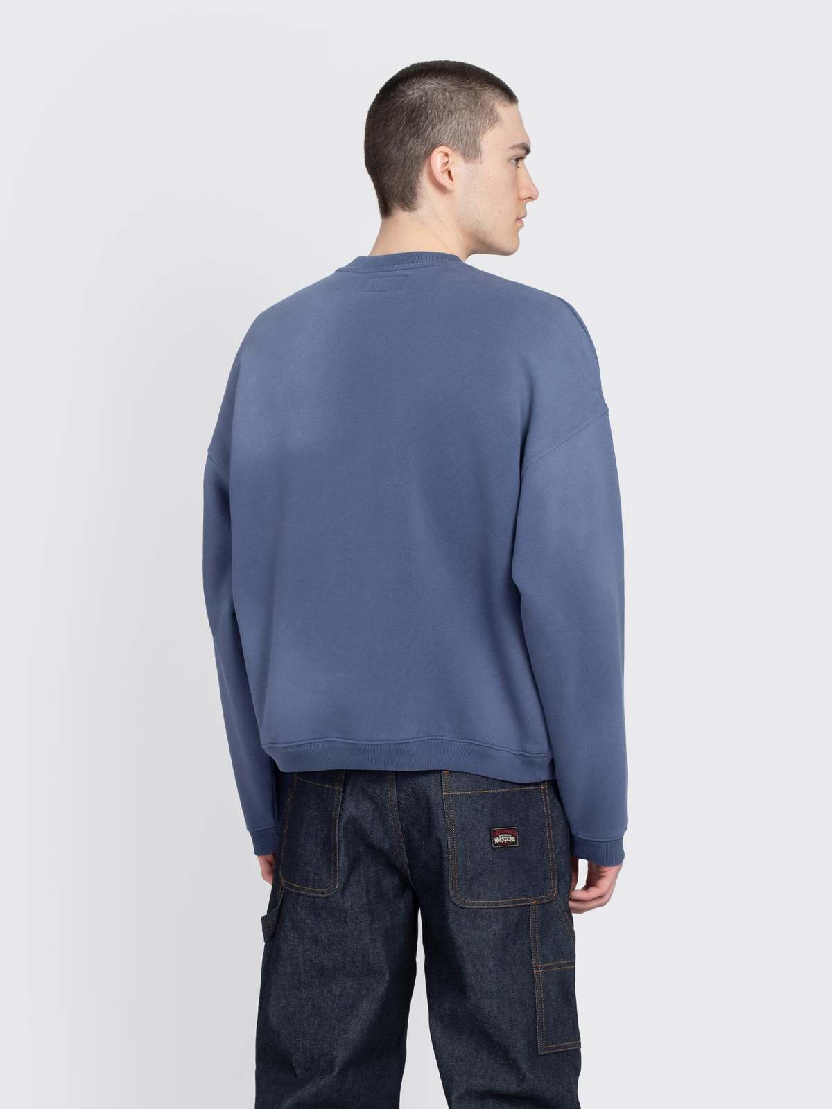 Stussy STU Applique Crew - Blue | Garmentory