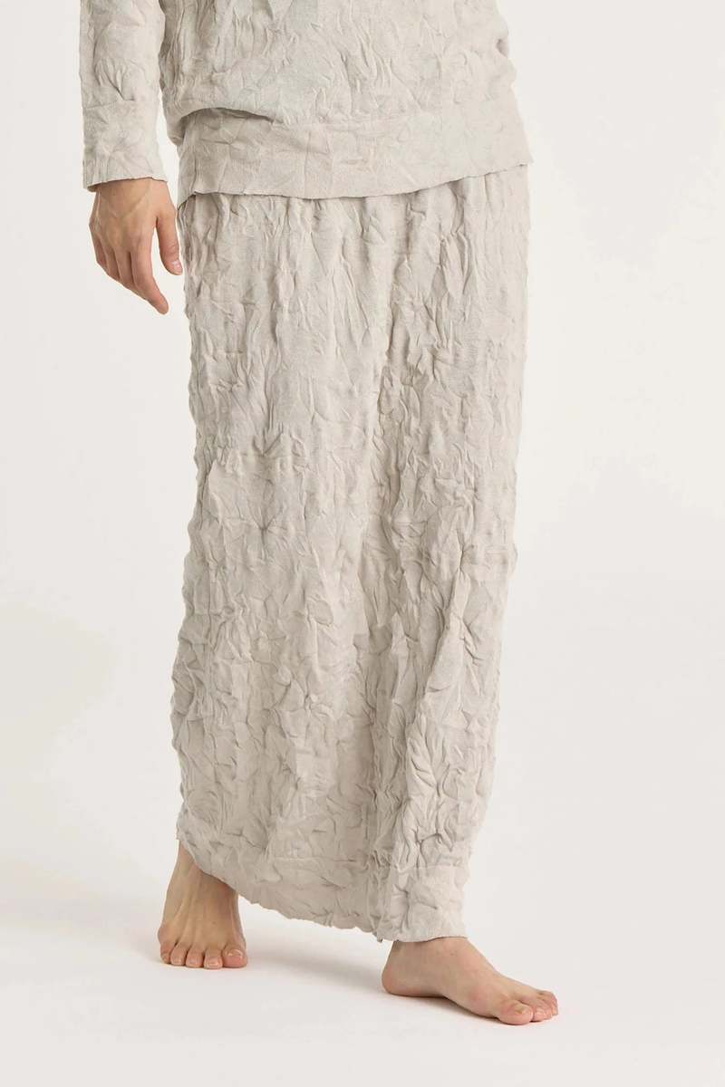 Black Crane Crinkled Knit Skirt - Platinum Black Crane Crinkled Knit Skirt - Platinum