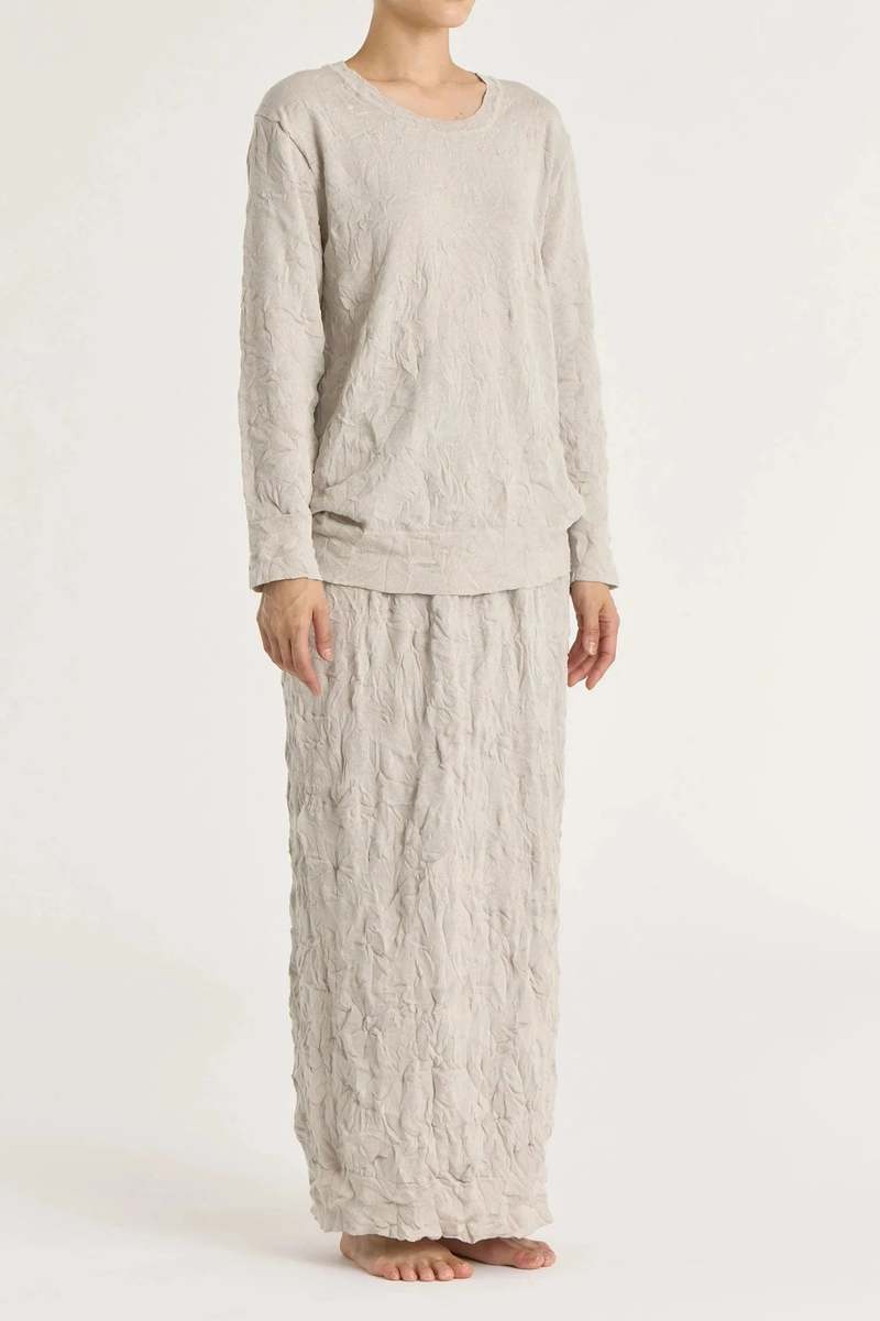 Black Crane Crinkled Knit Skirt - Platinum Black Crane Crinkled Knit Skirt - Platinum