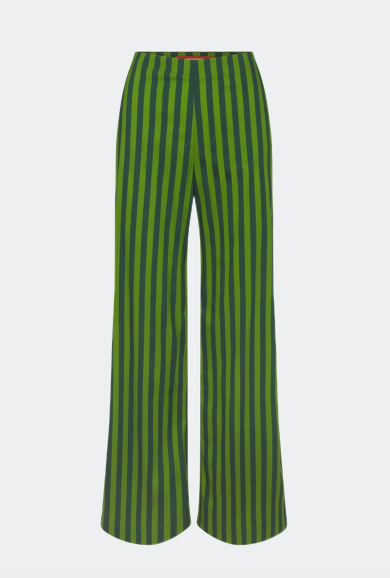 Simon Miller Pia Poplin Pant Gummy Green Stripe