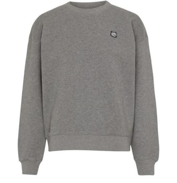 Maison Kitsun Tunic Top - Medium Grey Melange