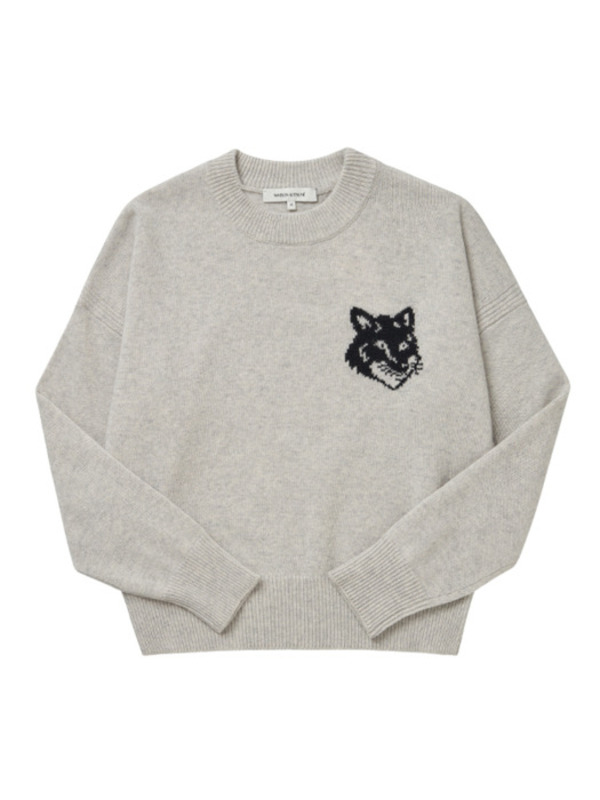 Maison Kitsun Sweater - Light Grey Melange