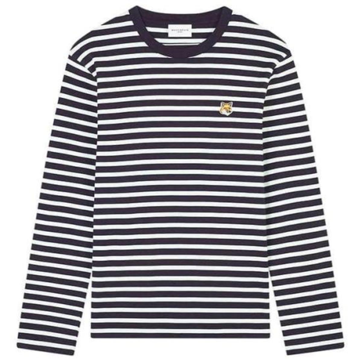 Maison Kitsuné Tunic Top - Navy Stripes - Image 1 of 1