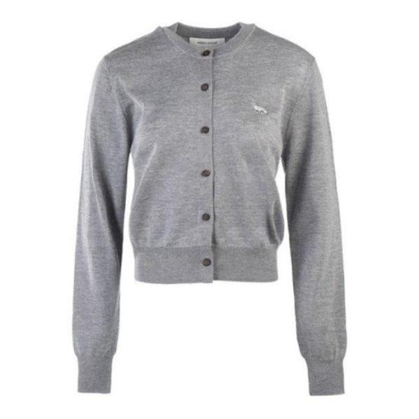 Maison Kitsun Cardigan - Medium Grey Melange