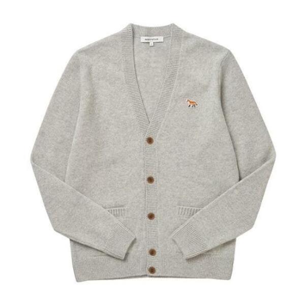 Maison Kitsun Cardigan - Light Grey Melange