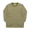 Maison Kitsuné Tunic Top - Khaki Green Stripes - Thumbnail 1