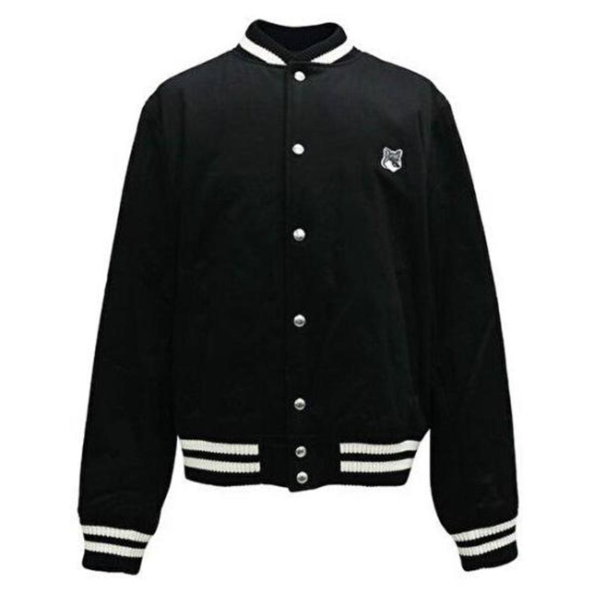 ジャケット Maison Kitsune Women's Satin Cotton Bomber Jacket Black Maison Kitsuné Bomber Jacket - Black | Garmentory
