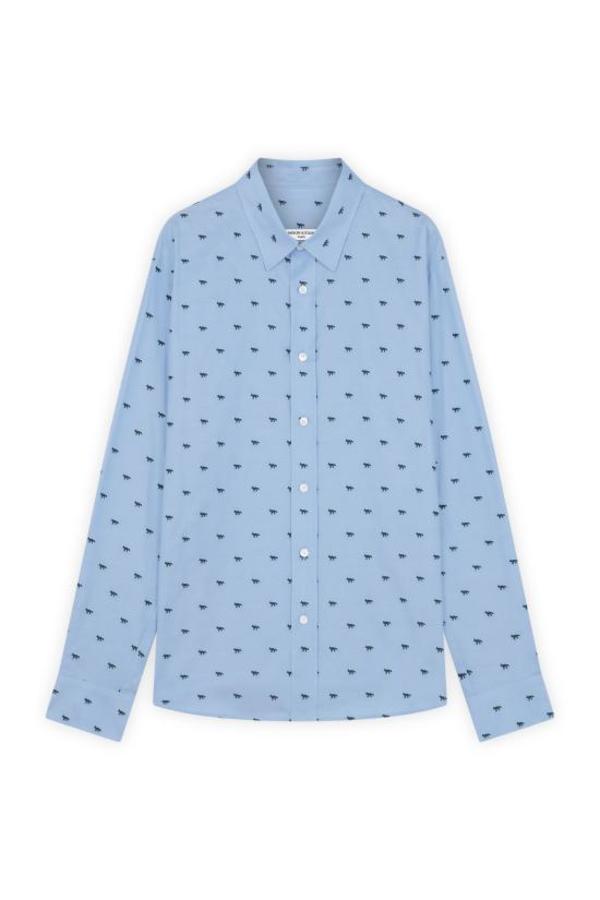 Maison Kitsun Long Tops - Light Blue Green