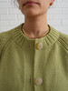DAĒZA Cotton Alpaca Raglan Cardigan - Pistachio - Thumbnail 3