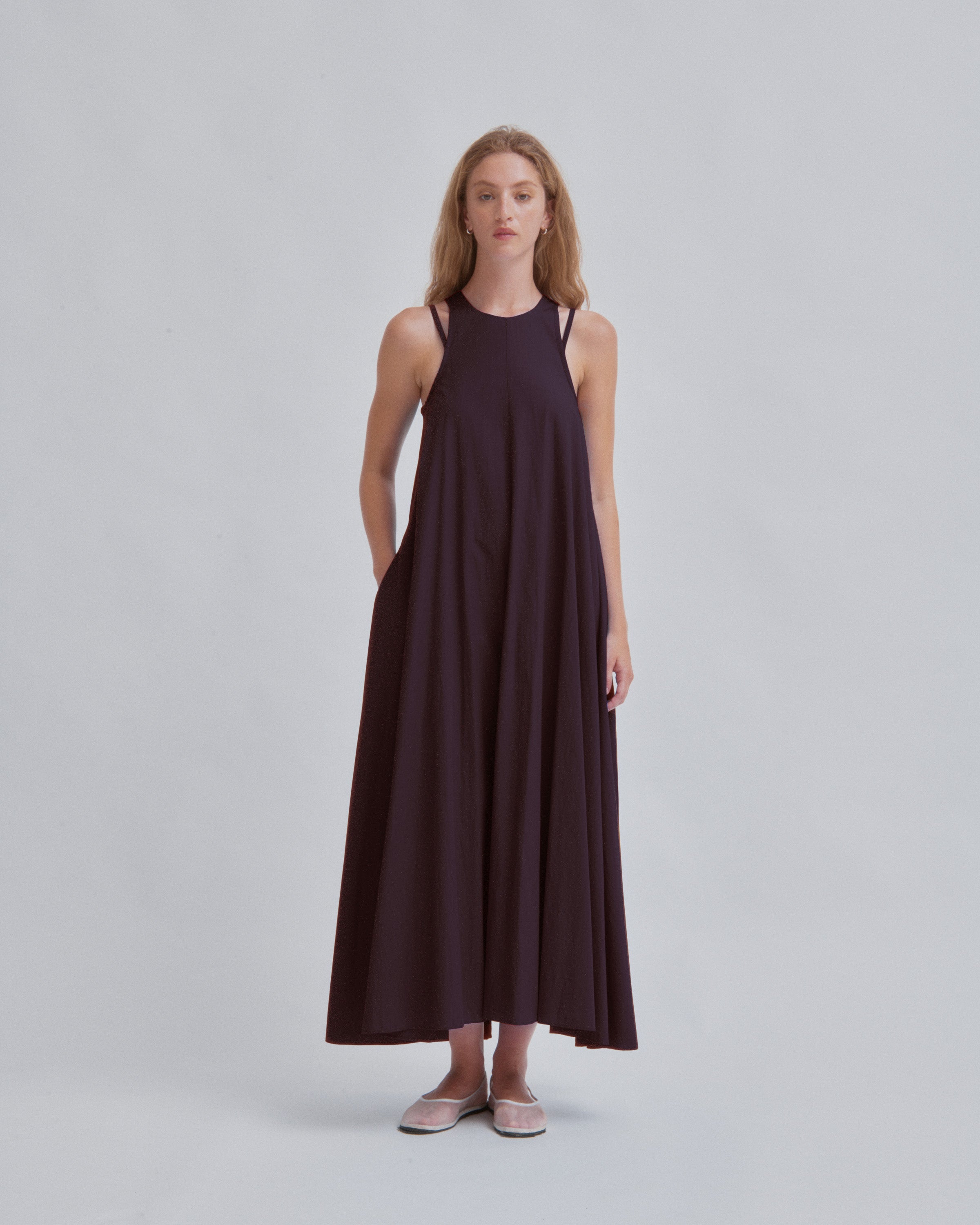 SAYAKA DAVIS サヤカデイヴィス double strap dress SAYAKA DAVIS NEW YORK Double Strap Dress - Chocolate | Garmentory