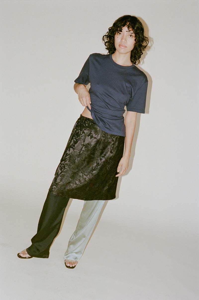 Sophia Fish Wrap Skirt - Jacquard