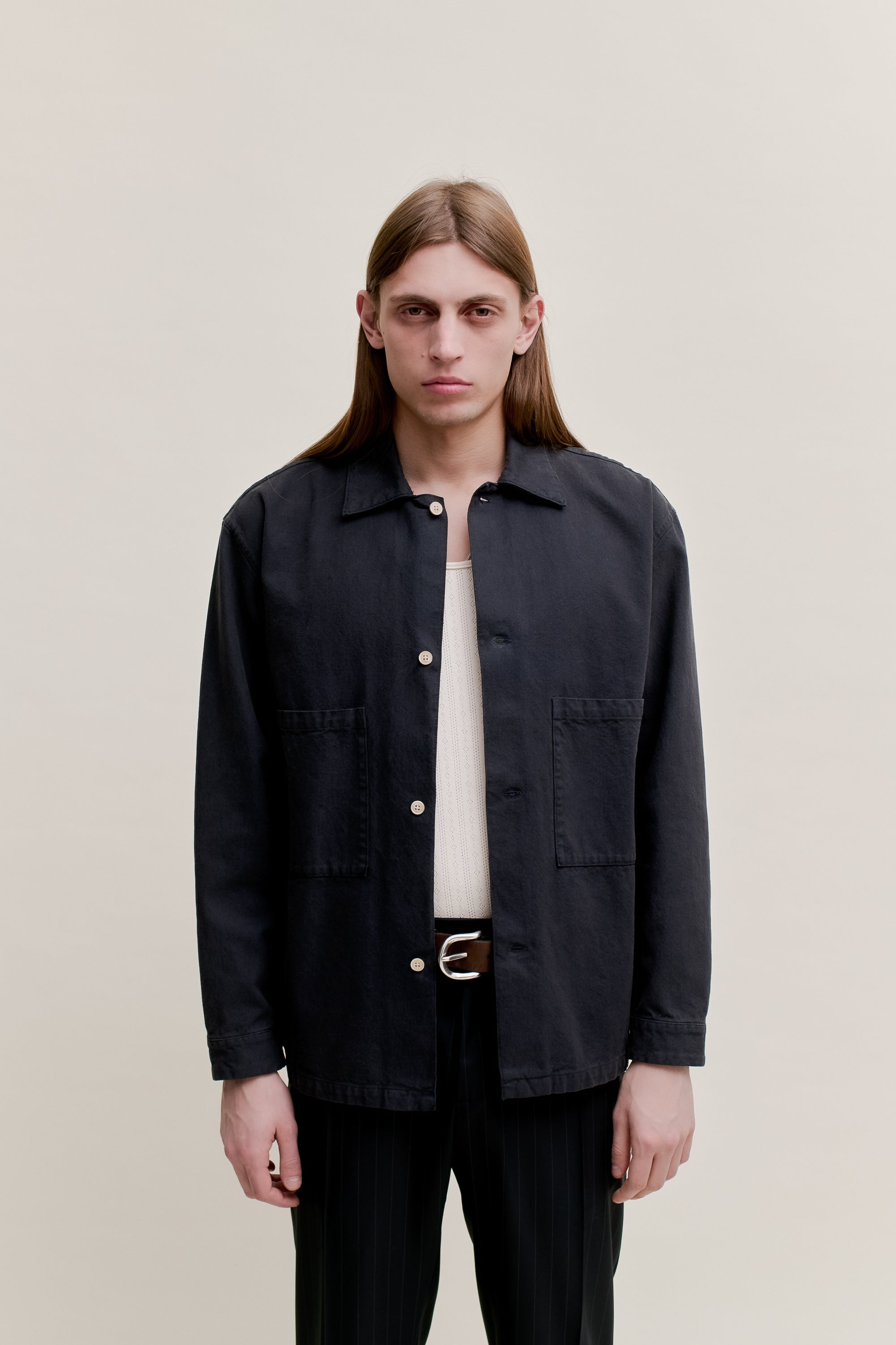 A Kind of Guise Sayan Shirt Jacket - Washed Black | Garmentory