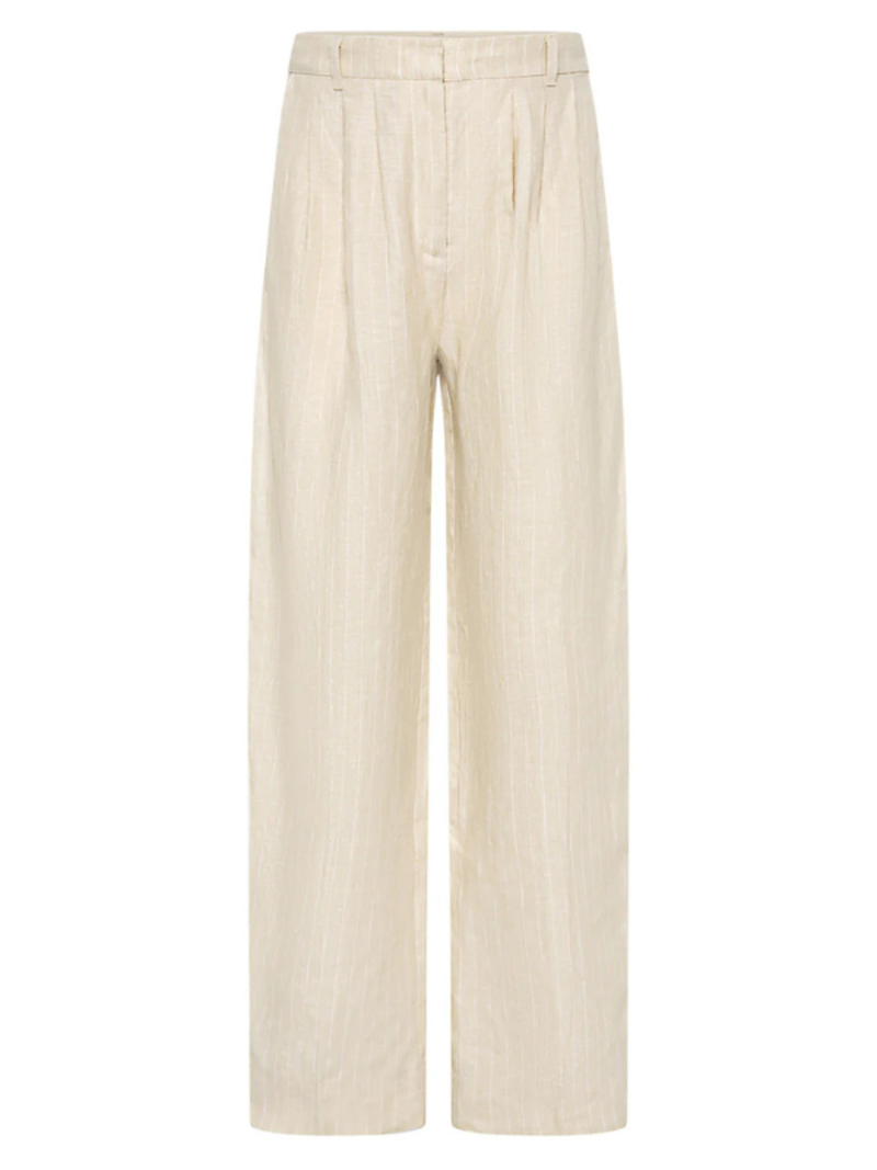 Posse Lucille Trousers - Beige Pinstripe Posse Lucille Trousers - Beige Pinstripe