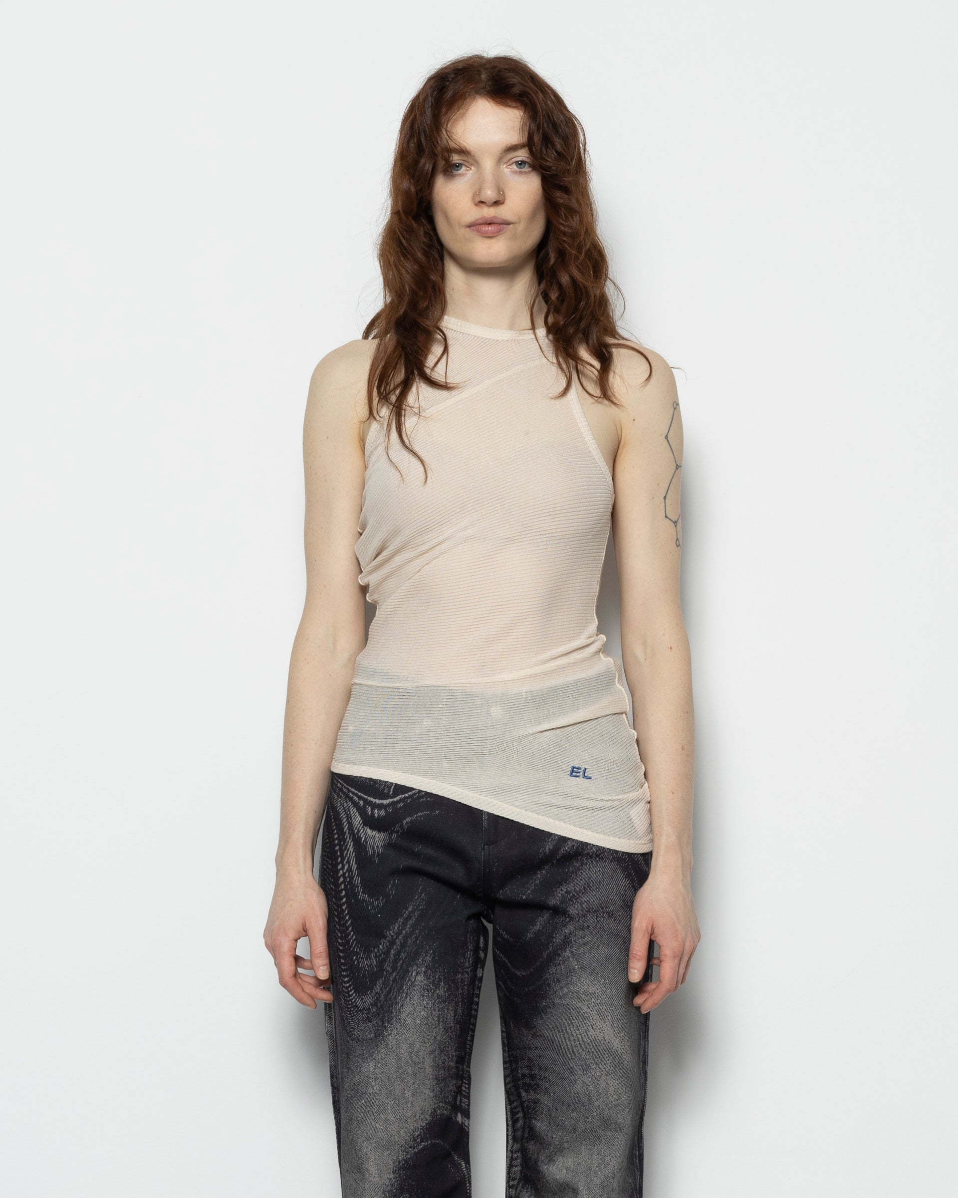 ECKHAUS LATTA Spiral Tank - Oat | Garmentory