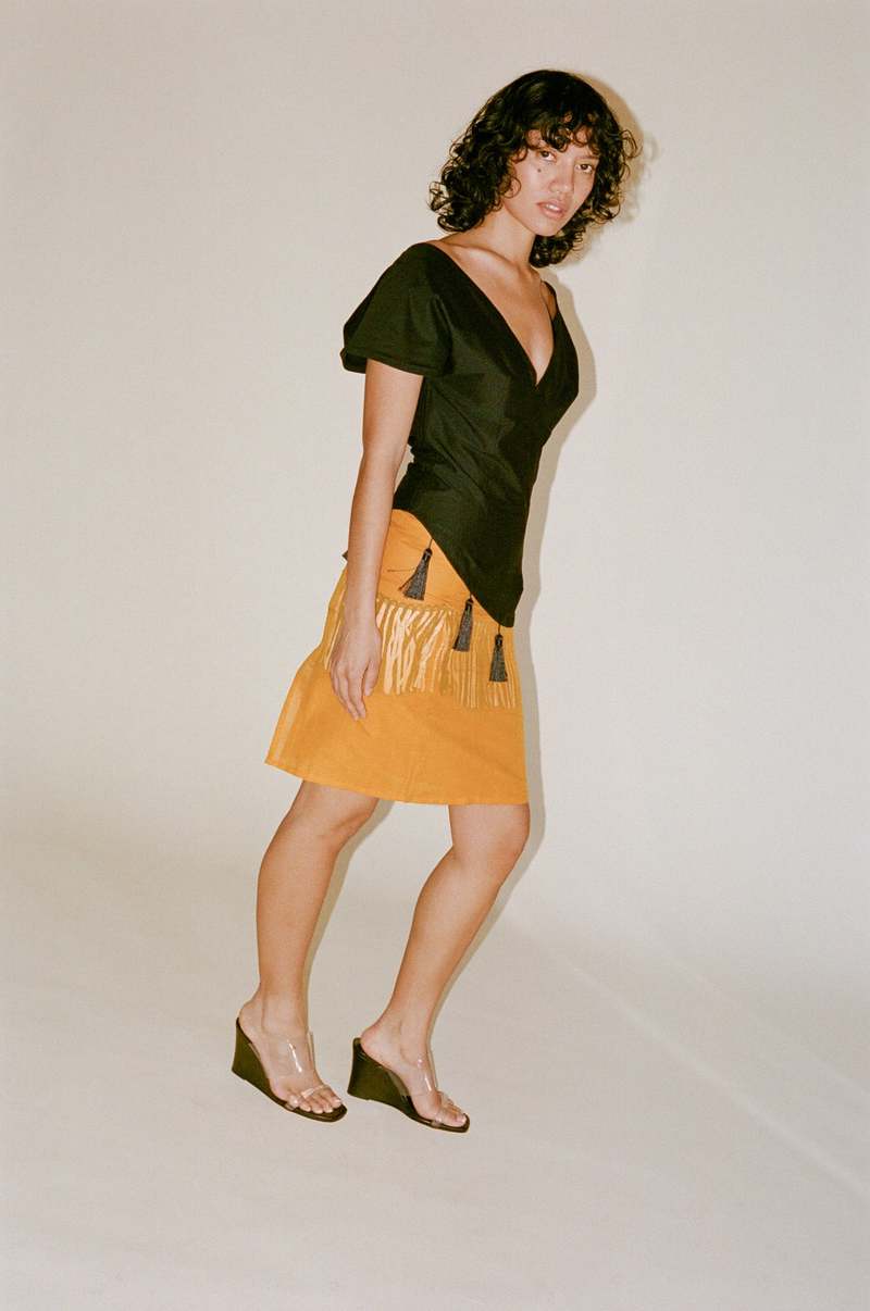 Michelle Del Rio Celeste Skirt - Orange