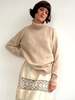 Vintage Natural Peruvian Alpaca Turtleneck Sweater - Thumbnail 2