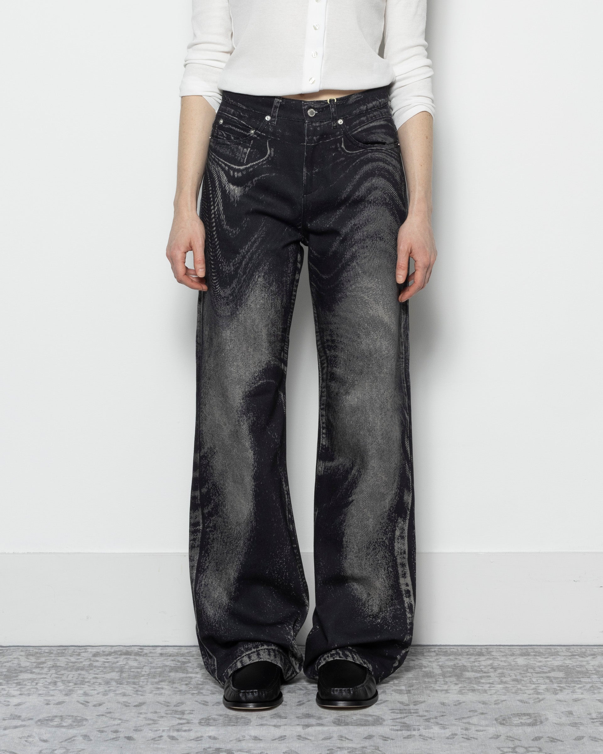 CAMPERLAB Distorted Denim Jeans - Black and Grey | Garmentory
