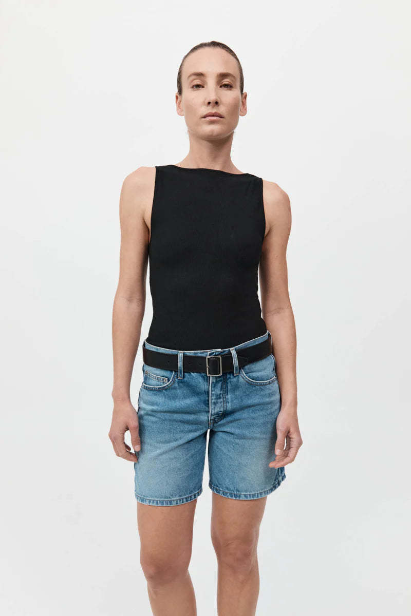 St. Agni Rib Bateau Cut Out Top St. Agni Rib Bateau Cut Out Top