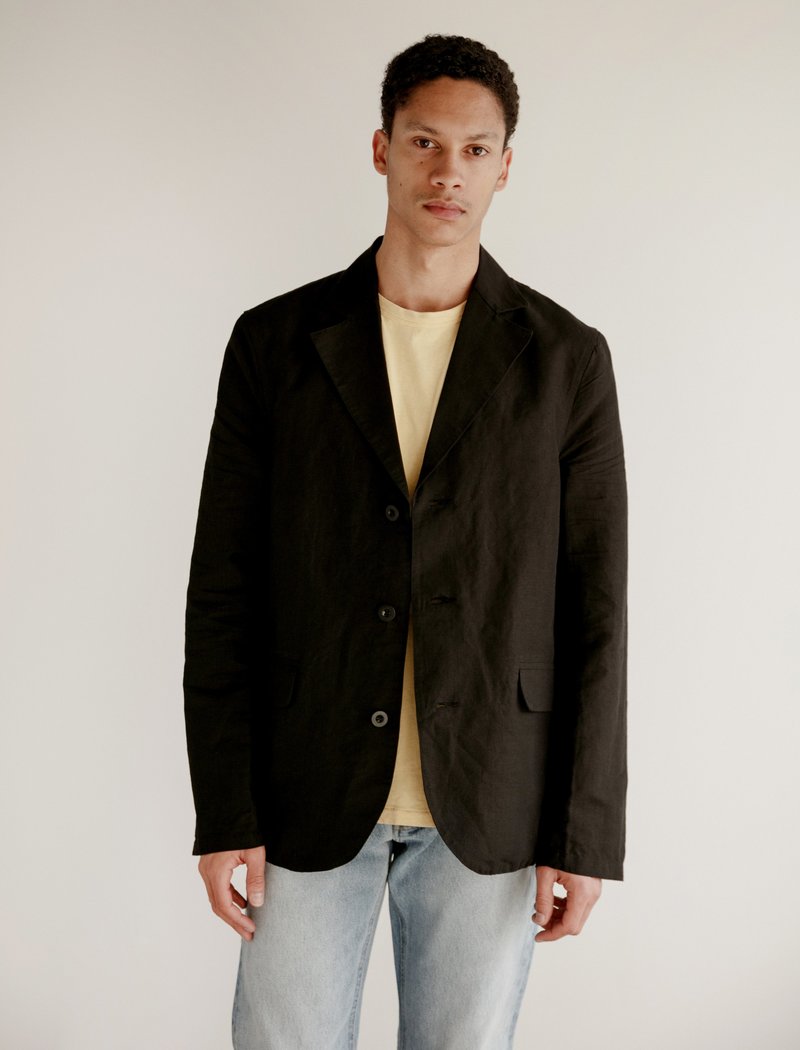 Our Legacy Archive Cotton Linen Blazer - Washed Black | Garmentory