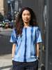 Blue Blue Japan Knitted Tate Shibori T-shirt - Indigo - Thumbnail 3