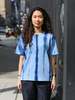 Blue Blue Japan Knitted Tate Shibori T-shirt - Indigo - Thumbnail 8