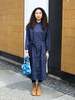 Blue Blue Japan Woven Indigo Mebuki Bassen Shirt Dress - Dark Navy - Thumbnail 1