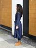 Blue Blue Japan Woven Indigo Mebuki Bassen Shirt Dress - Dark Navy - Thumbnail 3