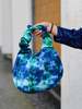 Blue Blue Japan Woven Shibori Gathered Hand Bag - Thumbnail 1